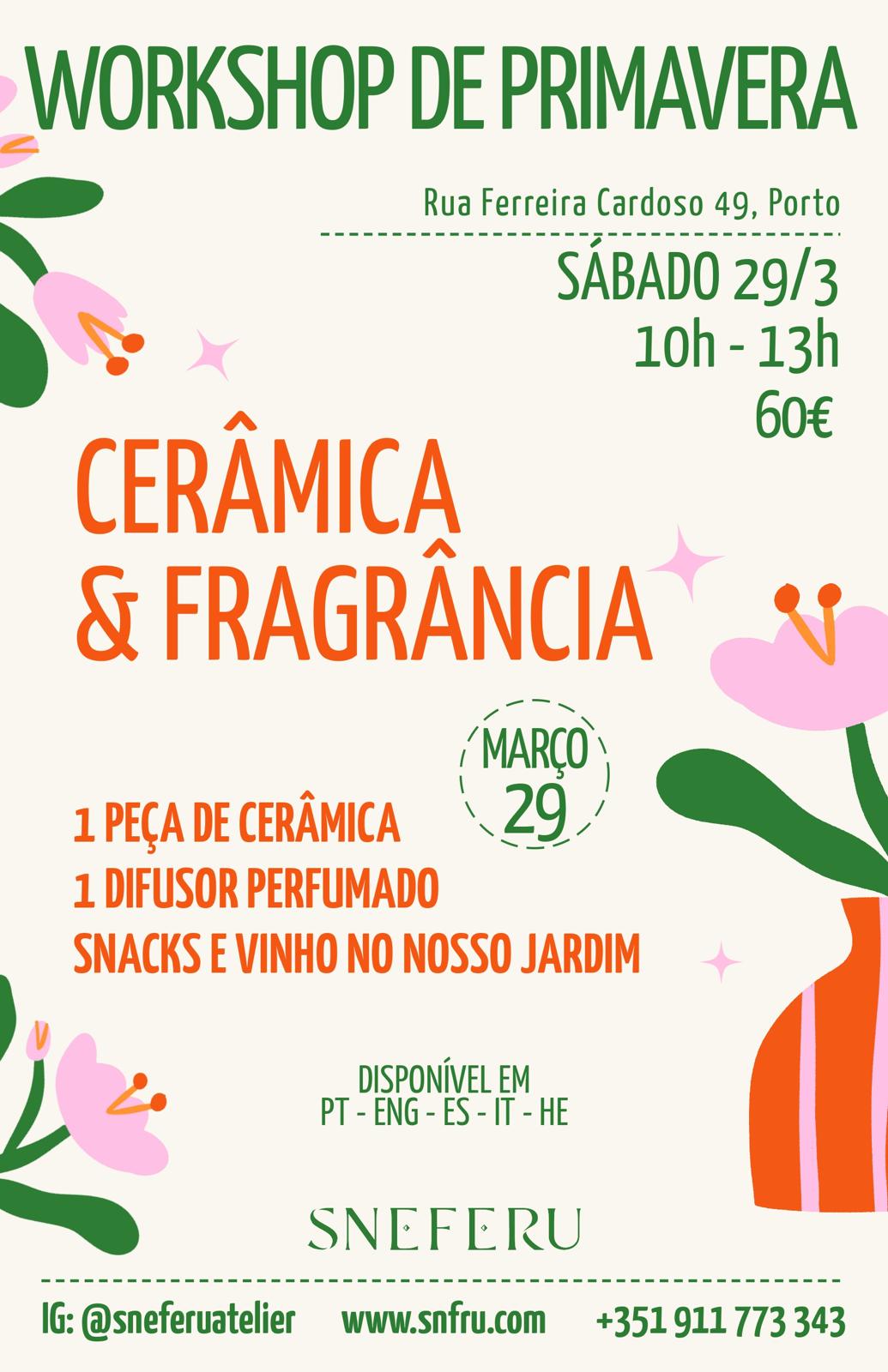 Workshop de Cerâmica & Fragrância - Primavera