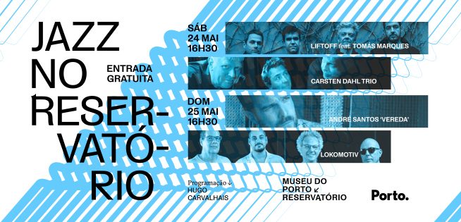 3.º JAZZ NO RESERVATÓRIO ð
24 e 25 MAI Direção artística: Hugo Carvalhais Entrada livre, limitada à lotação do espaço O Jazz no Reservatório está de volta para a sua terceira edição, com ðªð®ððð«ð¨ ðð¨ð§ððð«ðð¨ð¬ que cruzam gerações, linguagens e sonoridades do jazz contemporâneo, com artistas nacionais e internacionais. Dois dias de música ao vivo num dos cenários singulares da cidade. ð
ðð́ð, ðð ððð ððððð — LIFTOFF feat. Tomás Marques Quarteto liderado por Óscar Marcelino da Graça e Jeffery Davis, com lançamento de novo álbum e participação do saxofonista Tomás Marques. ððððð — CARSTEN DAHL TRIO Estreia em Portugal do pianista dinamarquês Carsten Dahl, acompanhado por Daniel Franck e Martin Andersen. ð
ððð, ðð ððð ððððð — ANDRÉ SANTOS ‘VEREDA’ Quarteto inovador liderado pelo guitarrista André Santos, com dois saxofones e uma abordagem musical aberta e exploratória. ððððð — LOKOMOTIV Carlos Barretto, Mário Delgado, José Salgueiro e Ricardo Toscano encerram a edição com um concerto que cruza jazz, rock e improvisação. ℹ️ Mais informações em museudoporto.pt