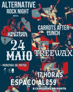 Concerto de Rock Alternativo Agita o Espaço AL859 com Kialterra, Carrots After Lunch e Treewax