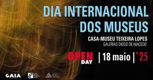 Dia Internacional dos Museus '25 No dia 18 de maio de 2025, a Casa-Museu Teixeira Lopes e as Galerias Diogo de Macedo, em Vila Nova de Gaia, assinalam o Dia Internacional dos Museus com o tema “O Futuro dos Museus em Comunidades em Rápida Transformação”. Um dia inteiramente dedicado à reflexão, criatividade e celebração da cultura, com um programa gratuito e pensado para públicos de todas as idades. ð Data: Domingo, 18 de maio de 2025 ð Horário: 09:30 – 18:30 ð Local: Casa-Museu Teixeira Lopes / Galerias Diogo de Macedo Rua Teixeira Lopes, 32 – Vila Nova de Gaia ð¸ Entrada: Livre ð¨ Programa: 09h30 – 18h30: Open Day – Visitas Livres à Casa-Museu 10h00: Escultor por um dia! – Oficina Criativa de Modelagem em barro 11h00 e 15h00: Visita Sensorial à Casa-Museu – Uma experiência guiada e sensorial pela vida e obra de António Teixeira Lopes 16h00: Ephemeros… E se a vida durasse um só dia? – Espetáculo de teatro físico e música pelo Teatro em Caixa ð Para mais informações: 223 742 904 ð§ Email: casamuseuteixeiralopes@cm-gaia.pt ✨ Junte-se a esta celebração da arte, criatividade e consciência cultural, numa jornada para todos os sentidos! International Museum Day '25 On May 18, 2025, Casa-Museu Teixeira Lopes and Diogo de Macedo Galleries in Vila Nova de Gaia join the International Museum Day under the theme “The Future of Museums in Rapidly Changing Communities.” A full day of reflection, creativity, and cultural celebration, with free activities for all ages. ð Date: Sunday, May 18, 2025 ð Time: 9:30 AM – 6:30 PM ð Location: Casa-Museu Teixeira Lopes / Diogo de Macedo Galleries Rua Teixeira Lopes, 32 – Vila Nova de Gaia ð¸ Admission: Free ð¨ Program: 9:30 AM – 6:30 PM: Open Day – Free Visits to the Museum 10:00 AM: Be a Sculptor for a Day! – Creative Clay Modeling Workshop 11:00 AM & 3:00 PM: Sensory Visit to the Museum – A guided, immersive experience through the life and work of António Teixeira Lopes 4:00 PM: Ephemeros… What if life lasted only one day? – A theatre and music show by Teatro em Caixa ð For more information: +351 223 742 904 ð§ Email: casamuseuteixeiralopes@cm-gaia.pt ✨ Celebrate art, creativity, and cultural awareness in a day full of sensory journeys and imaginative exploration!