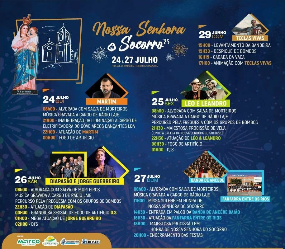 Festas em Honra de Nossa Senhora do Socorro 2025