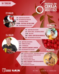 Festival da Cereja 2025 em Seixezelo promete quatro dias de música, sabores e tradição