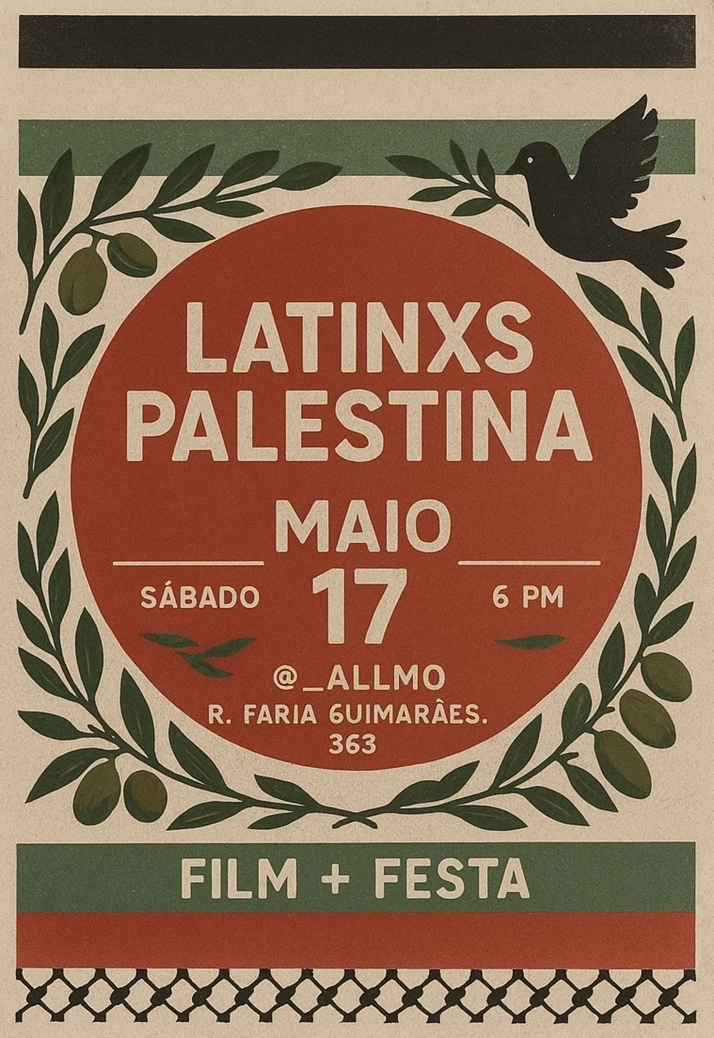 Latinxs for Palestina - Noite de filme e festa