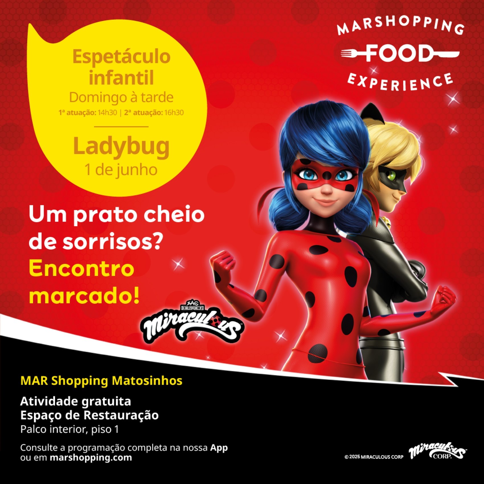 MAR Shopping Food Experience: Mini Show “Miraculous - As Aventuras de Ladybug”