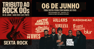 Tributo ao Rock 00s no Hard Rock Cafe Porto