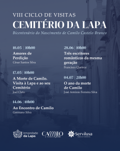 VIII CICLO DE VISITAS AO CEMITÉRIO DA LAPA - Bicentenário de Nascimento de Camilo Castelo Branco.
