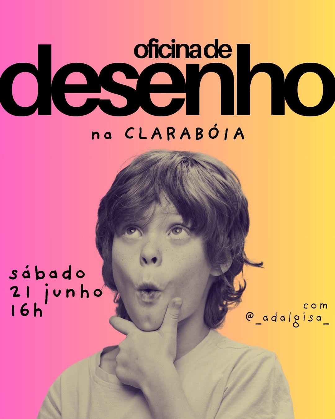 OFICINA DE DESENHO NA CLARABÓIA - liberdade, expressão e descoberta criativa