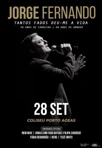 Jorge Fernando celebra 50 anos de carreira no Coliseu Porto Ageas