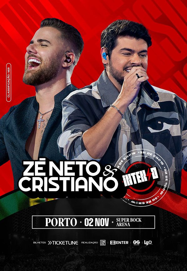 Zé Neto & Cristiano ao vivo no Porto | A maior festa sertaneja do ano chega à Super Bock Arena