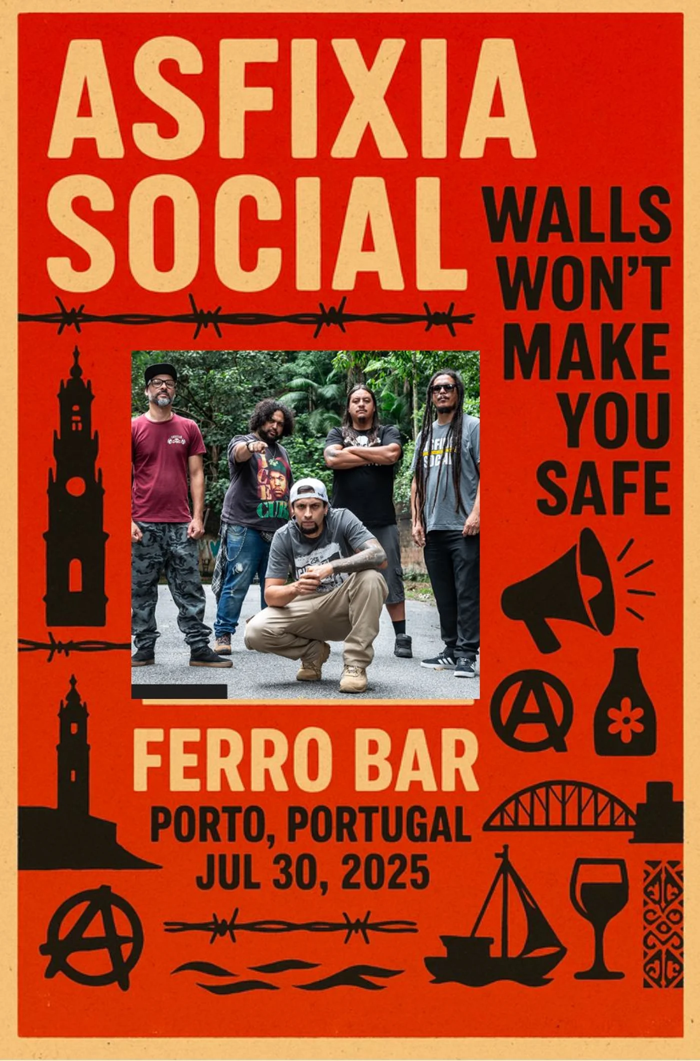 Asfixia Social (BR) ao vivo no Ferro Bar
