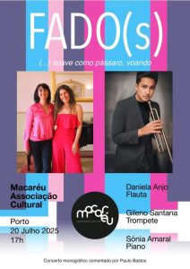 No próximo domingo, 20 de julho de 2025, às 17h00, a Macaréu – Associação Cultural
