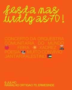 Festa nas Urtigas 70 | Celebração com Sabores da Palestina em Ermesinde