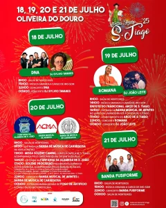 Festas em Honra de São Tiago 2025 - Oliveira do Douro