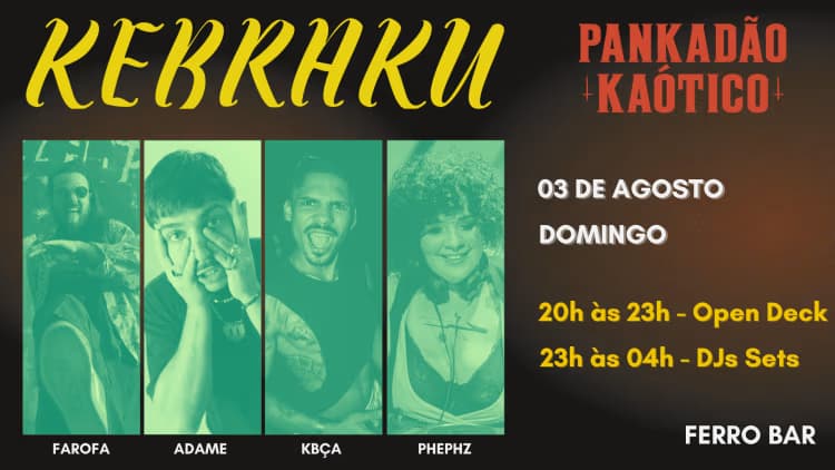 KEBRAKU + Pankadão Caótico trazem uma noite explosiva de Baile Funk ao Porto