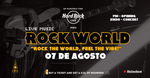 Rock World no Hard Rock Cafe Porto
