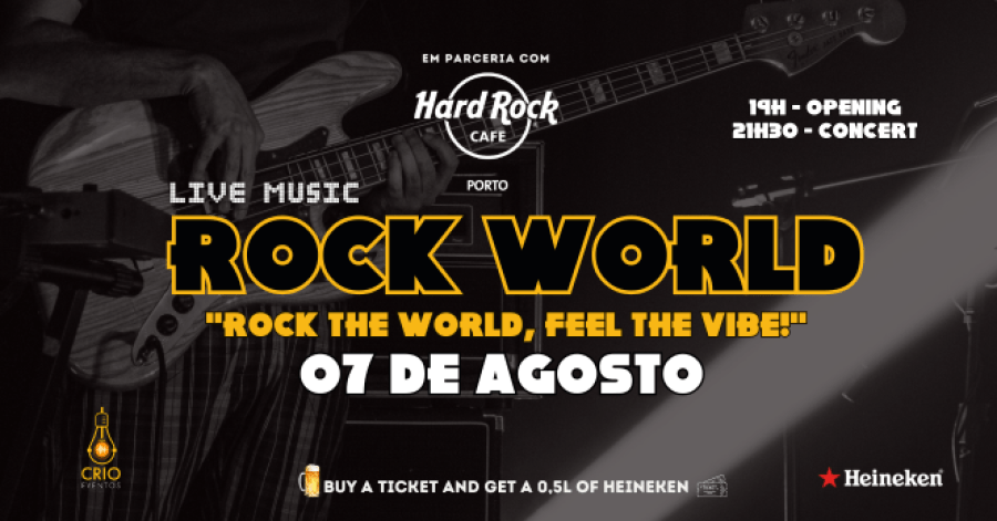 Rock World no Hard Rock Cafe Porto