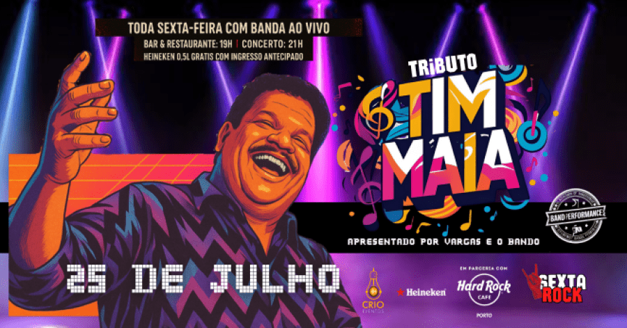 Tributo Tim Maia no Hard Rock Café Porto