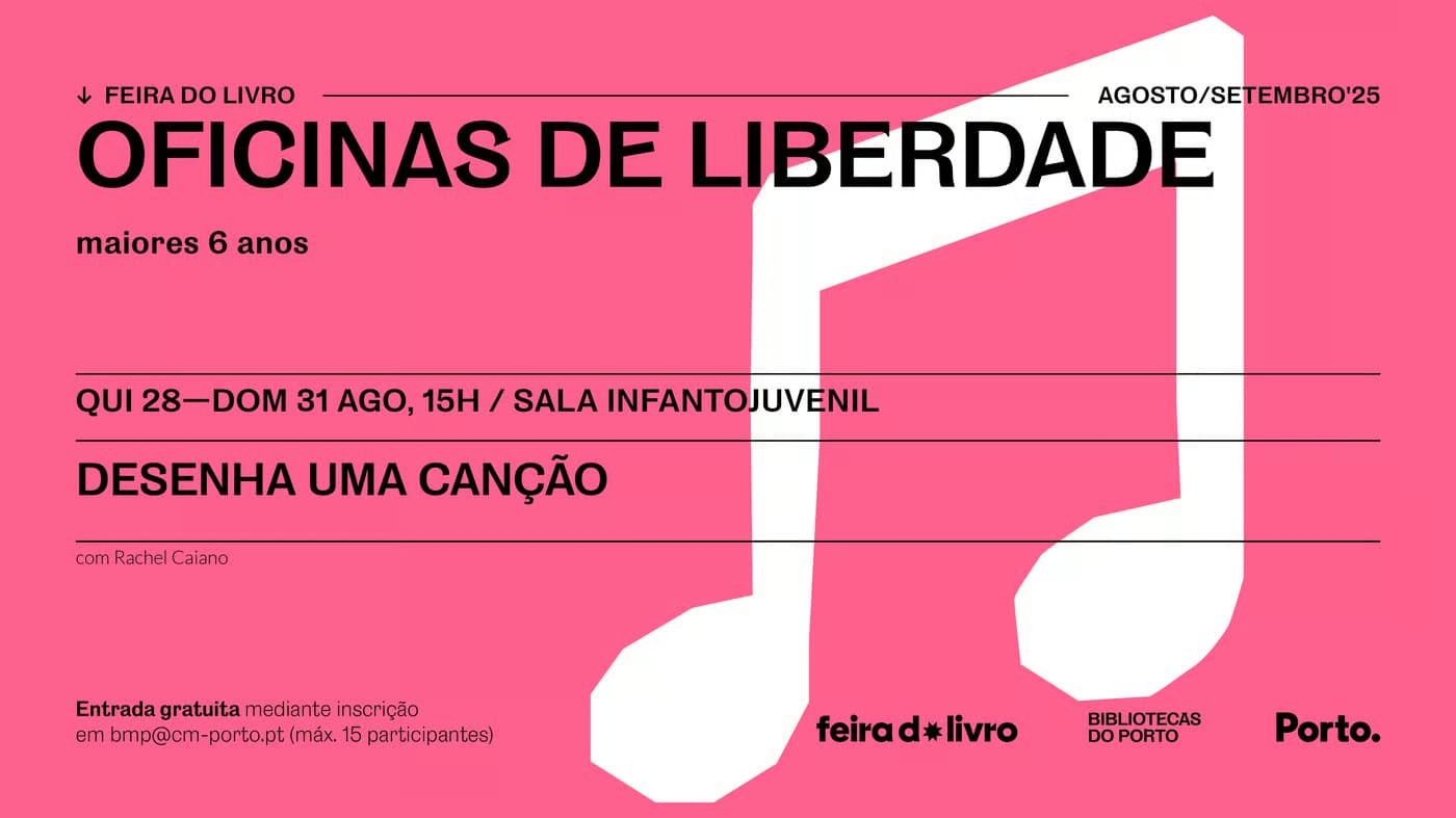 Desenha uma canção: oficina poética e ilustrada na Feira do Livro do Porto 2025