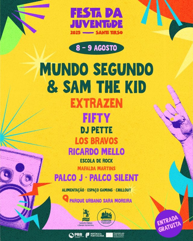 Festa da Juventude 2025 anima Santo Tirso com música, gaming e zonas chillout