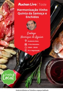 Junte-se a nós e ao Enólogo Henrique Bianchi de Aguiar na Academia Auchan Live da Maia