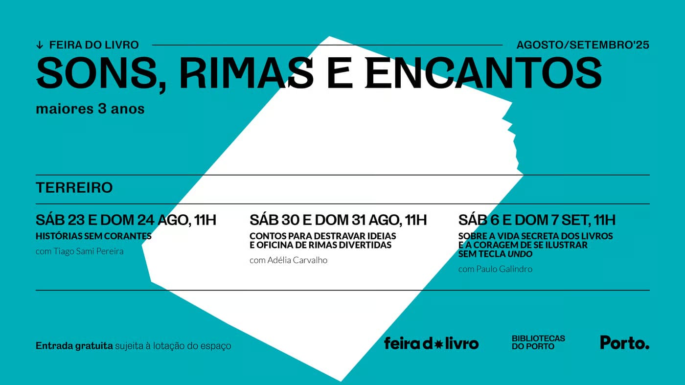 “Histórias sem Corantes” com Tiago Sami Pereira: sons, palavras e imaginação na Feira do Livro do Porto 2025