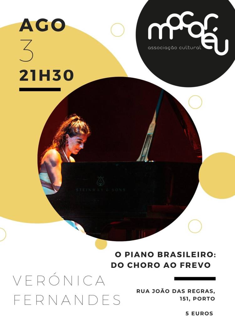 O piano brasileiro: do Choro ao Frevo com Verónica Fernandes no Porto