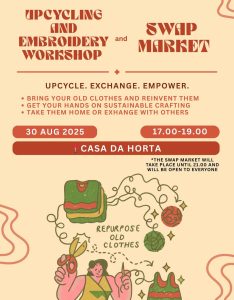 Oficina de Upcycling e Bordado + Mercado de Trocas