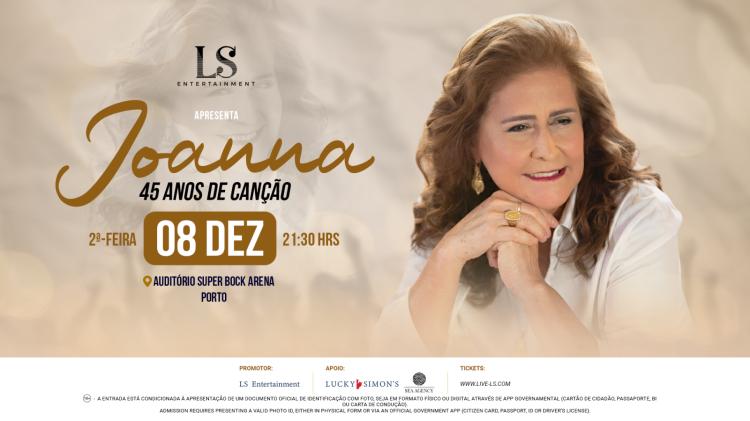 Joanna celebra 45 anos de carreira com concerto no Porto