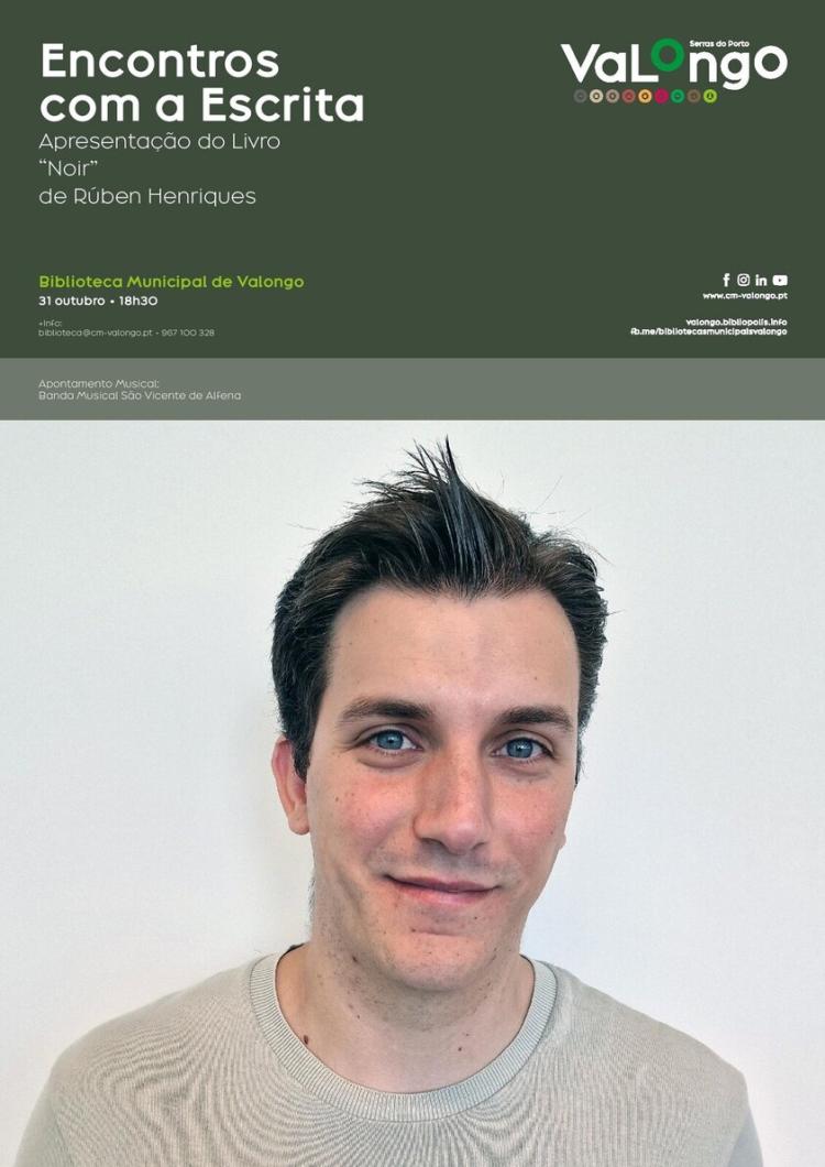 Encontros com a Escrita: Rúben Henriques apresenta “Noir”