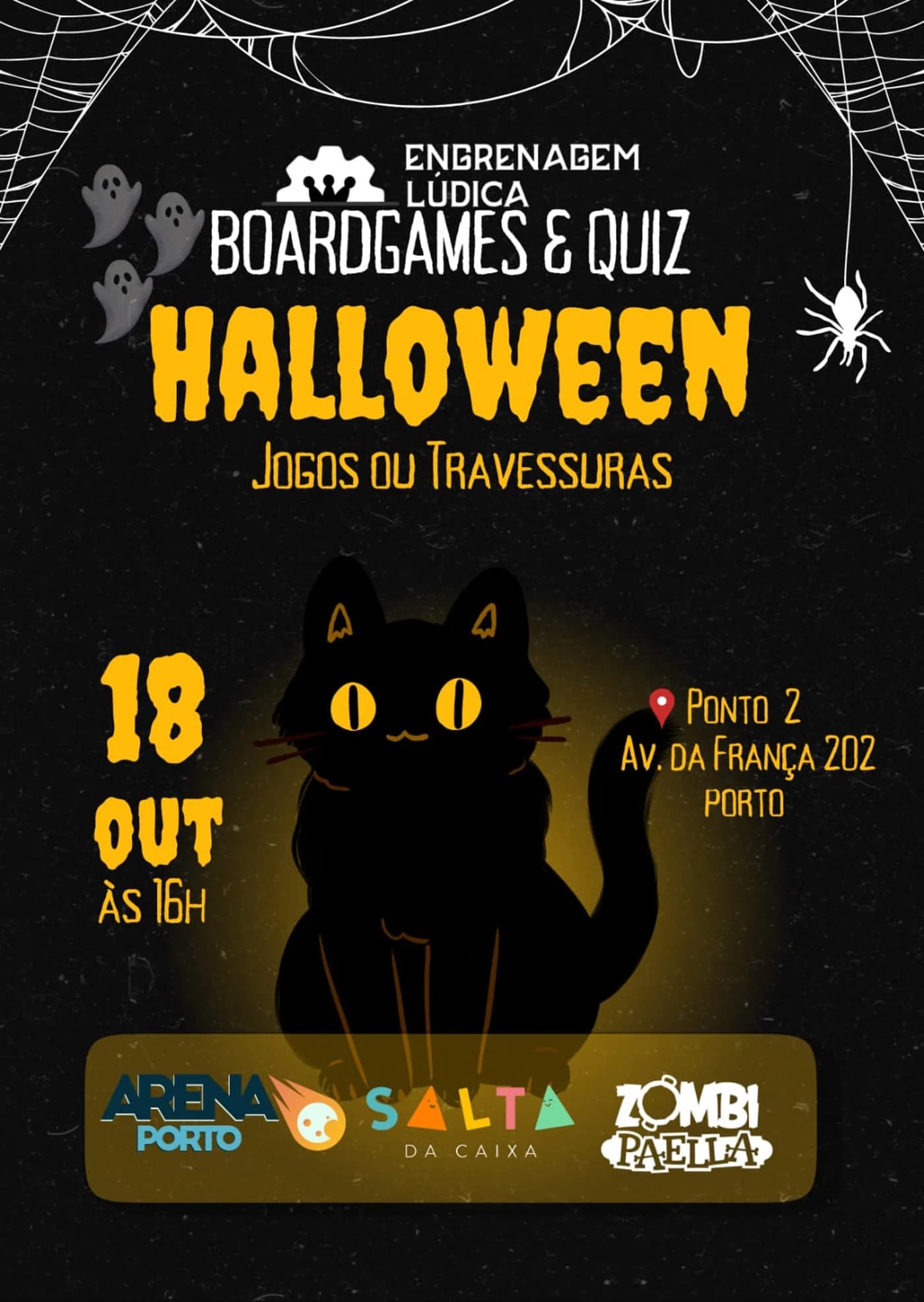 Boardgame & Quiz de Halloween anima o Porto com jogos, prémios e concurso de fantasias no Ponto 2