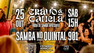 CRAVO & CANELA RODA DE SAMBA - 25 OUT "SAMBA NO QUINTAL 901"