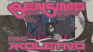 K Koletivo com Ben Sims, Saag e Ricardo P — Porto ð¶⚡ O K Koletivo traz ao palco do Gare Porto uma noite intensa de techno, dub techno, Detroit techno e minimal techno, com sons hipnóticos e envolventes que prometem uma pista de dança em êxtase. ð Data: Sábado, 25 de outubro de 2025 ⏰ Horário: 23h00 às 06h00 ð Local: Gare Porto, Rua da Madeira 182, 4000-303 Porto ð¶ Bilhetes: 20 € (Fourth Release, restantes séries esgotadas) Aline-up: Ben Sims, Saag e Ricardo P. Uma experiência única para todos os amantes do techno, com batidas profundas, grooves hipnóticos e uma energia ininterrupta. Garanta já o seu bilhete e mergulhe na noite eletrónica do Porto. ð️ Bilhetes disponíveis com revenda segura através da aplicação Shotgun.