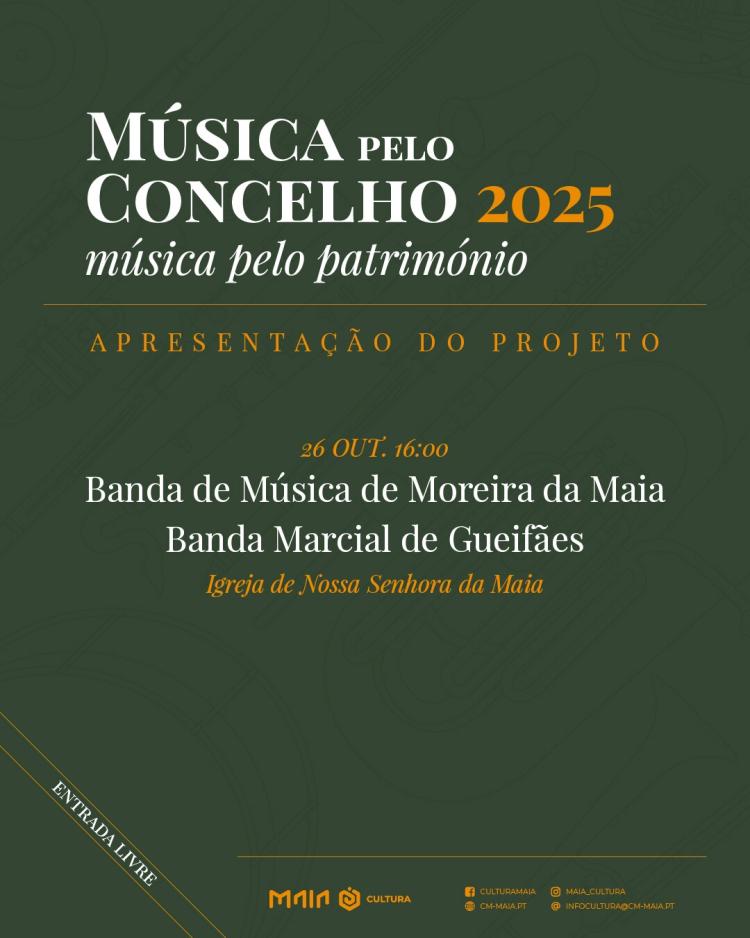 Música pelo Concelho 2025: Concertos gratuitos na Igreja de Nossa Senhora da Maia