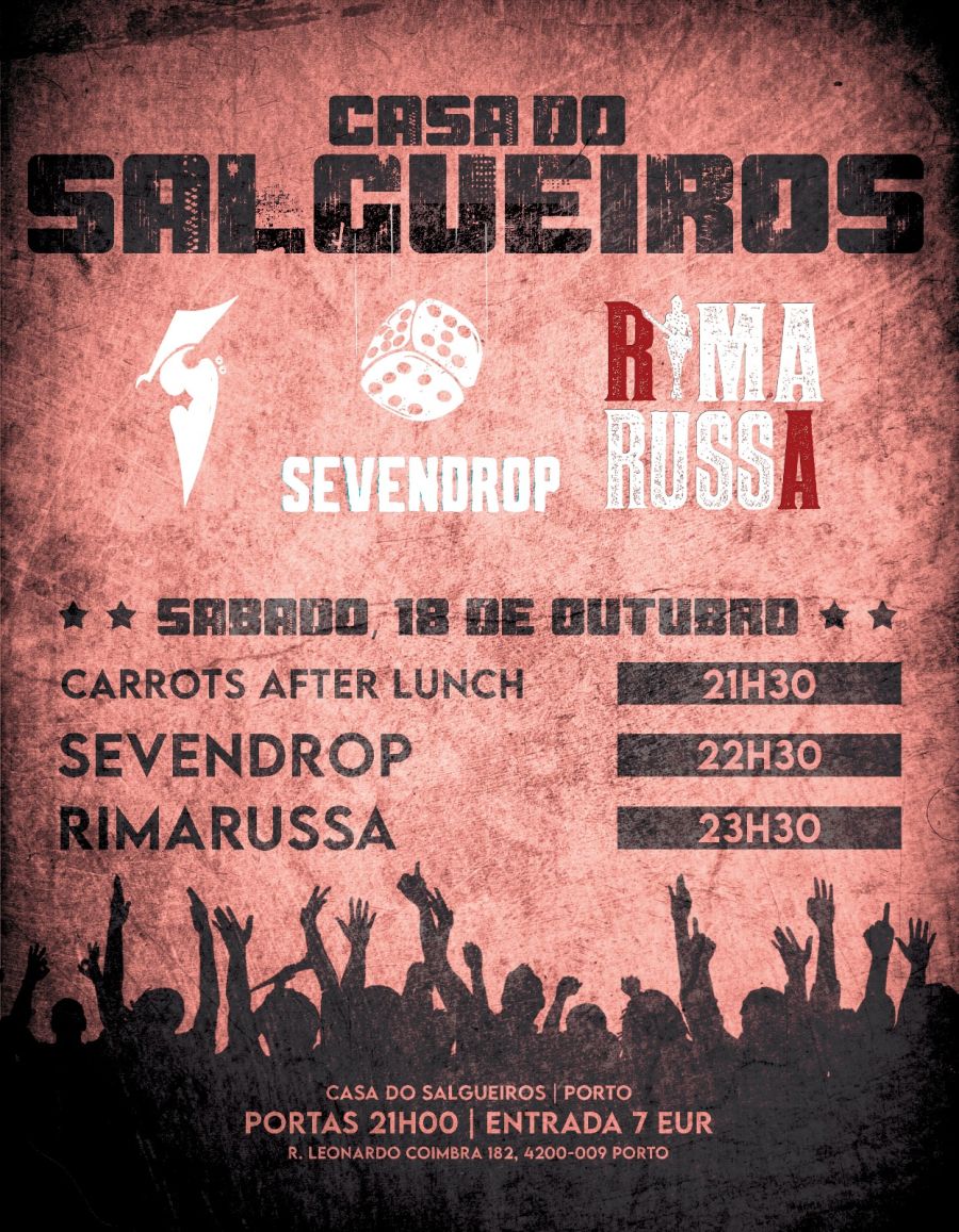 Noite de Rock no Porto: Carrots After Lunch, Sevendrop e RimaRussa na Casa do Salgueiros