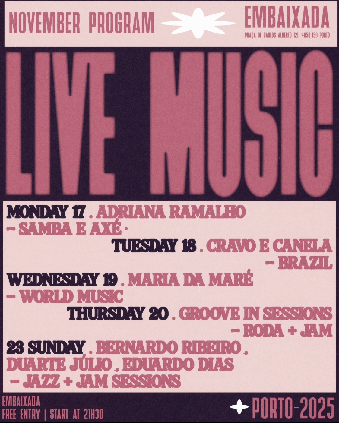 MÚSICA AO VIVO TODA A SEMANA