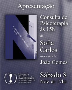Apresentação do livro “Consulta de Psicoterapia às 15h”