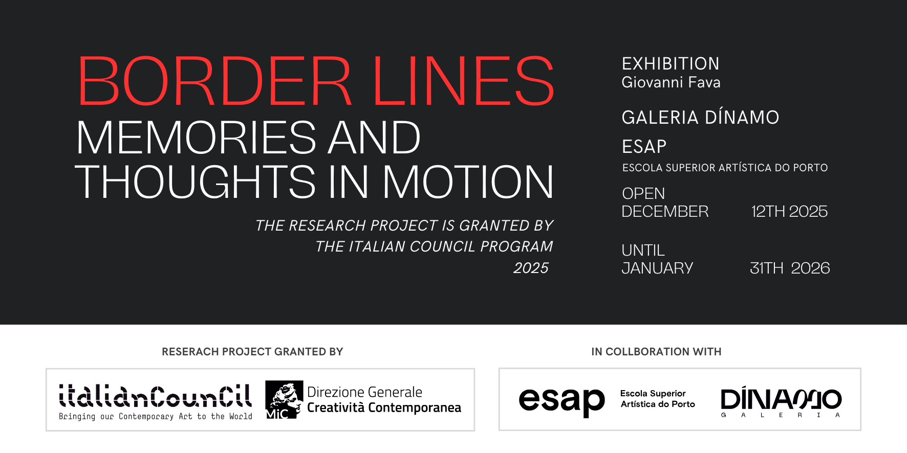 Border Lines – Memories and Thoughts in Motion - Giovanni Fava - Esap