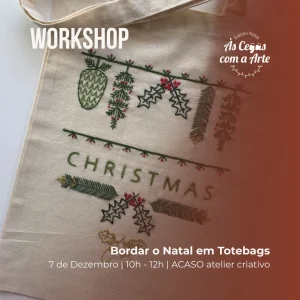 Oficina Bordar o Natal em Totebags