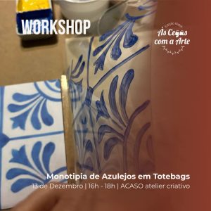 Oficina Monotipia de Azulejo em Totebag