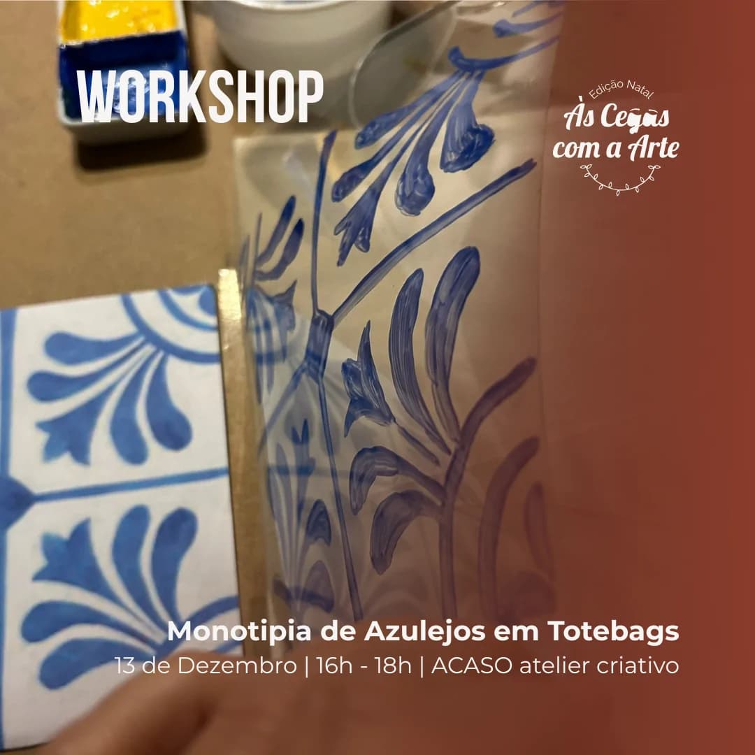 Oficina Monotipia de Azulejo em Totebag