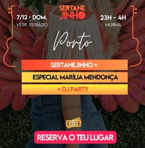 Sertanejinho — Festa Espetáculo de Música Sertaneja em Gaia