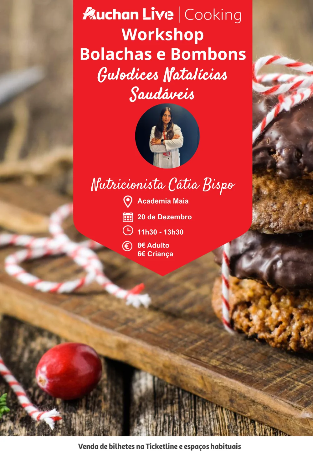 Workshop Bolachas e Bombons Guloseimas Natalícias Saudáveis