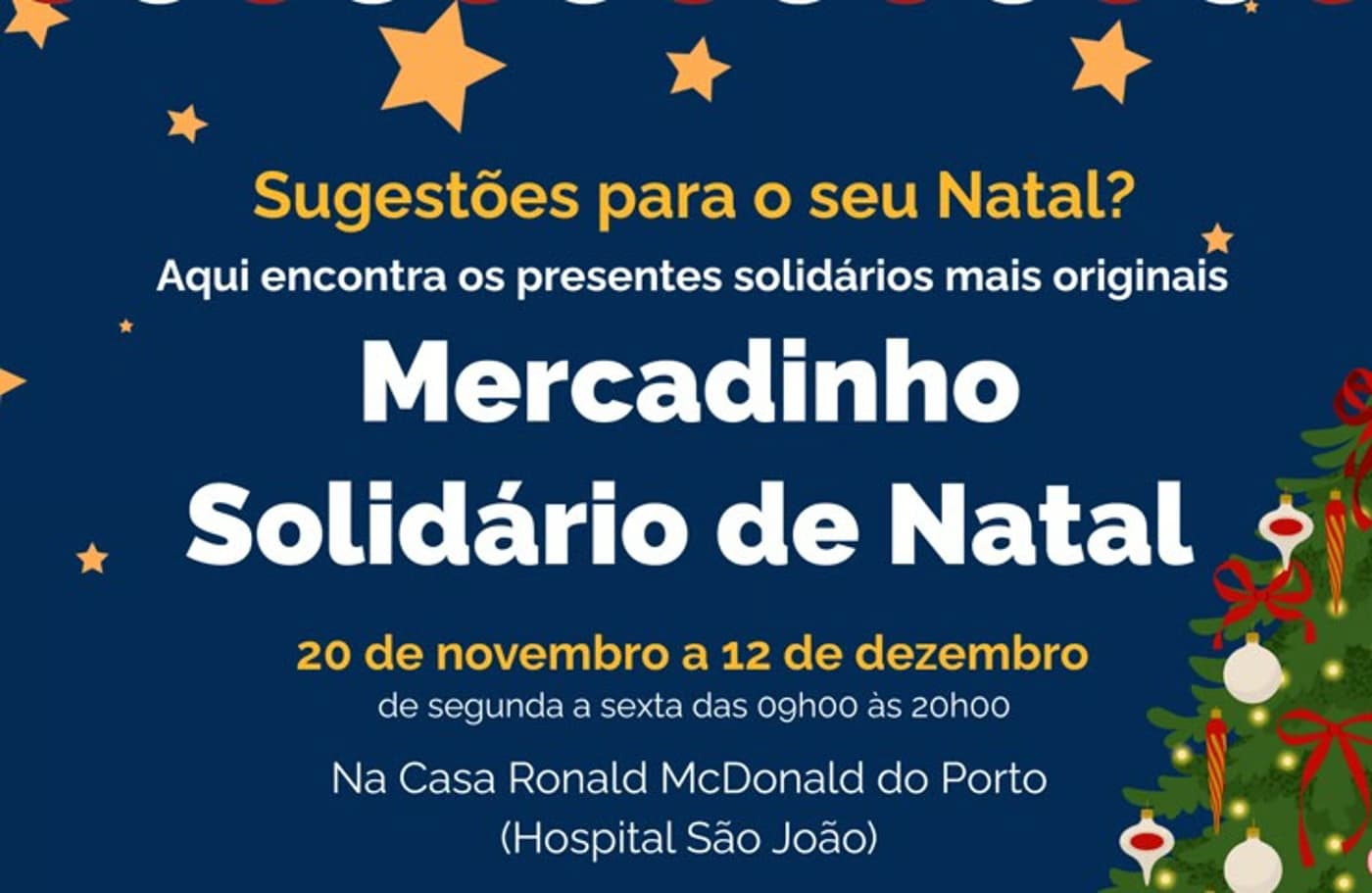 Mercadinho Solidário de Natal - Ronald McDonald