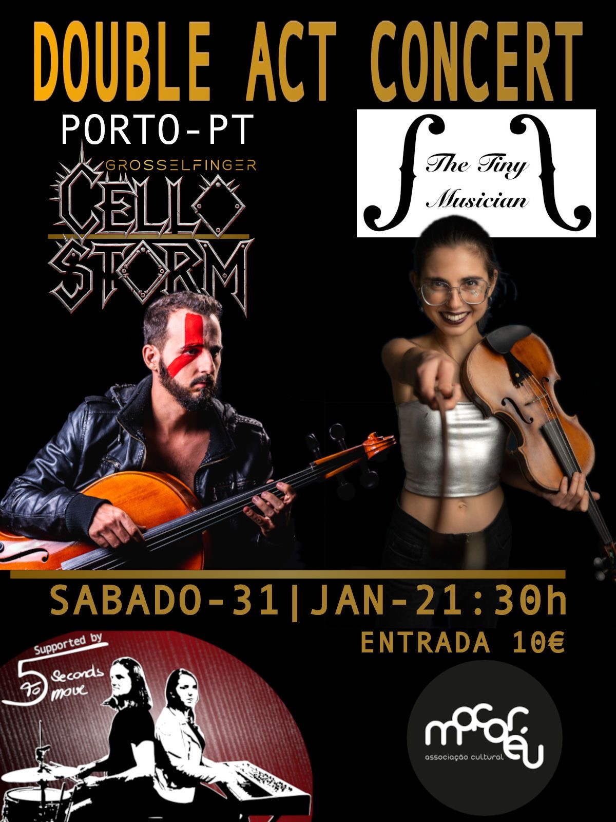 Double Act Concert: Cello Storm & The Tiny Musician