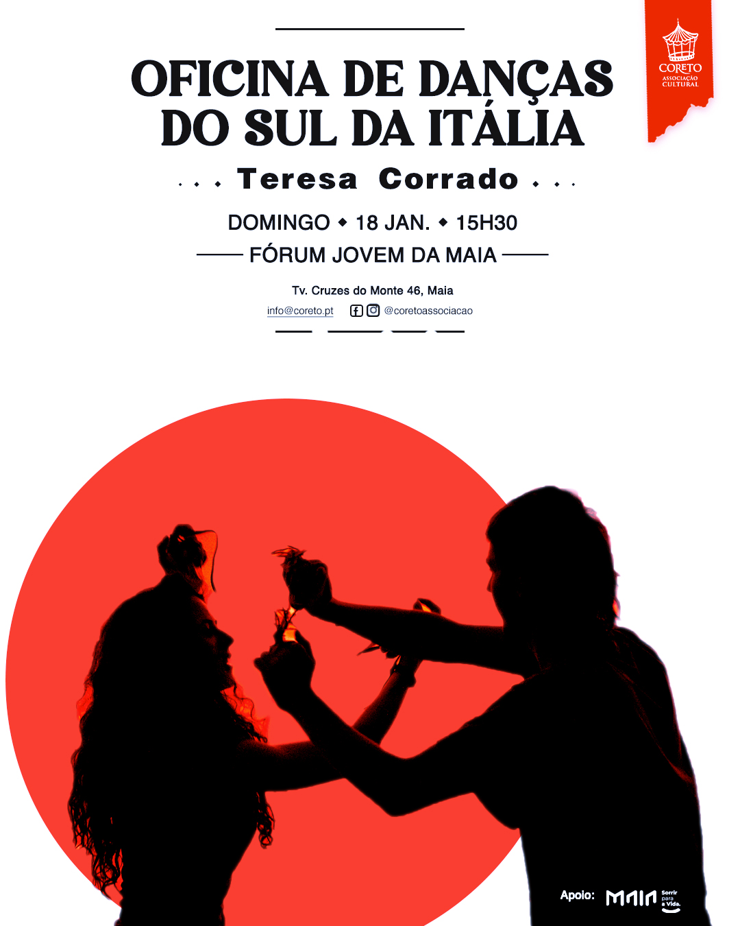 Oficina de danças do sul de Itália com Teresa Corrado