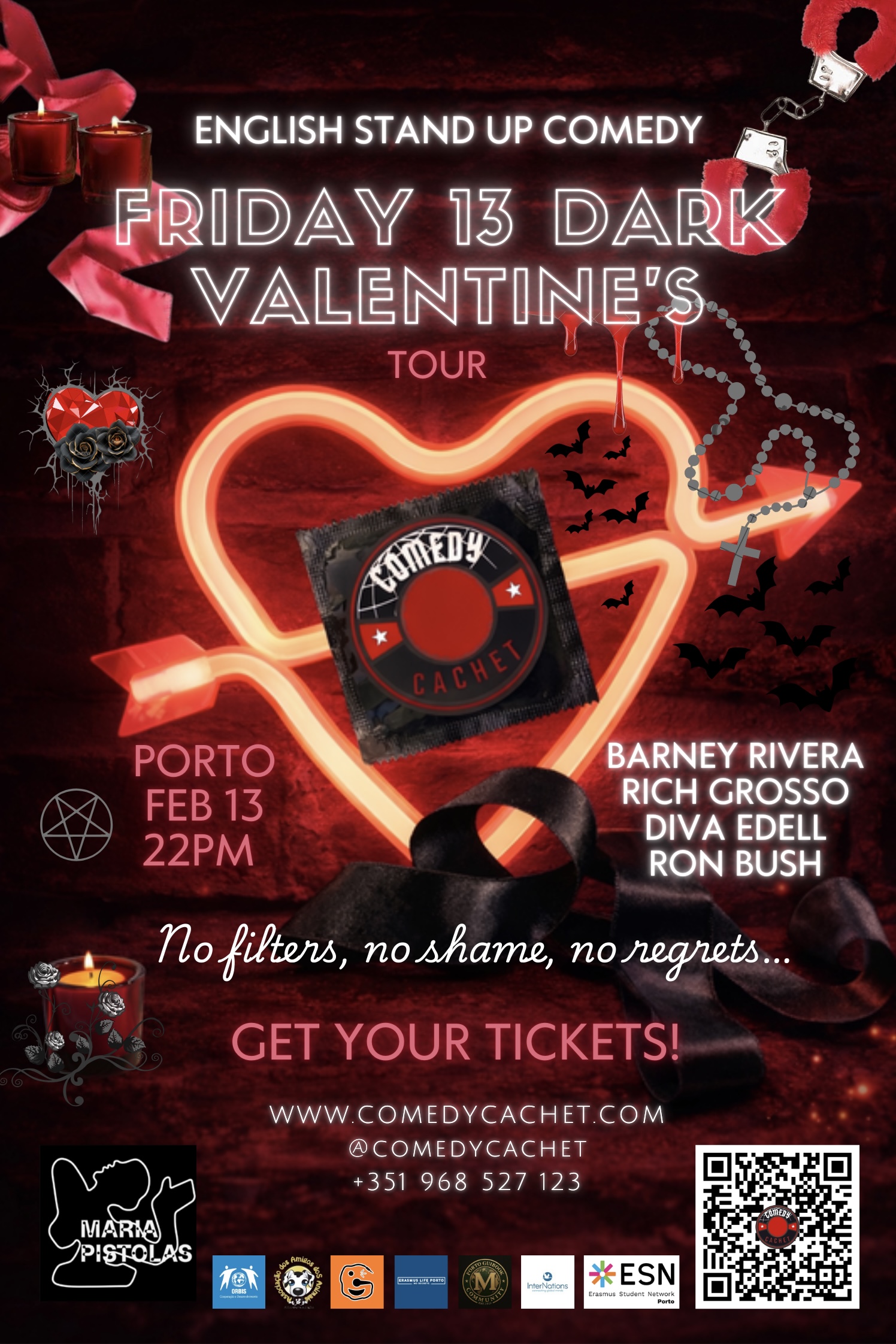 Stand Up Comedy - FRIDAY 13TH DARK VALENTINE'S - Live in Porto