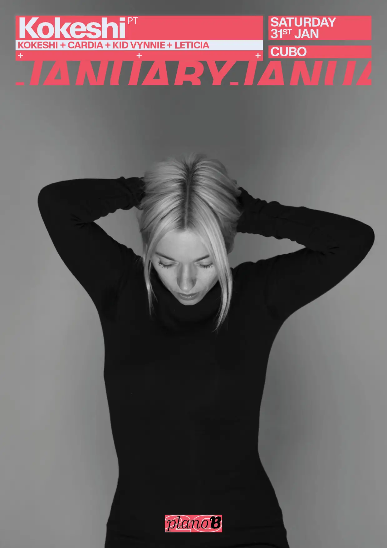 O Plano B recebe Kokeshi e Cardia para uma noite vibrante de Techno e House, prometendo beats envolventes,