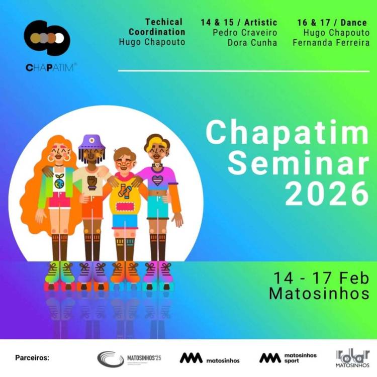 Chapatim Seminar 2026 em Matosinhos: seminário internacional de patinagem artística ⛸️ð ð Data: Sábado, 14 de fevereiro a Terça-feira, 17 de fevereiro de 2026 ð Local: Pavilhão Municipal de Custóias – Rua António Sérgio 638, 4460 Custóias, Matosinhos ð Categoria: Conferências | Desporto | Patinagem Artística ð¸ Preço: Informação não especificada ð¥ Público-alvo: Amantes de patinagem artística e profissionais da área O Chapatim Seminar 2026 é um seminário internacional de patinagem artística, reunindo atletas, treinadores e especialistas para workshops, demonstrações e sessões técnicas. Uma oportunidade única para aprender, partilhar experiências e conhecer as últimas tendências da modalidade. ð§ Mais informações / Contacto: easter.chapatim.seminar@gmail.com ✨ Ideal para quem quer mergulhar no universo da patinagem artística e desenvolver competências num contexto internacional. — Chapatim Seminar 2026 in Matosinhos: International Artistic Skating Seminar ⛸️ð ð Date: Saturday, 14 February – Tuesday, 17 February 2026 ð Venue: Pavilhão Municipal de Custóias – Rua António Sérgio 638, 4460 Custóias, Matosinhos ð Category: Conferences | Sports | Artistic Skating ð¸ Price: Not specified ð¥ Audience: Skating enthusiasts and professionals The Chapatim Seminar 2026 is an international artistic skating seminar, bringing together athletes, coaches, and experts for workshops, demonstrations, and technical sessions. A unique chance to learn, exchange experiences, and discover the latest trends in the discipline. ð§ More info / Contact: easter.chapatim.seminar@gmail.com ✨ Perfect for anyone wanting to dive into the world of artistic skating and enhance their skills in an international setting.