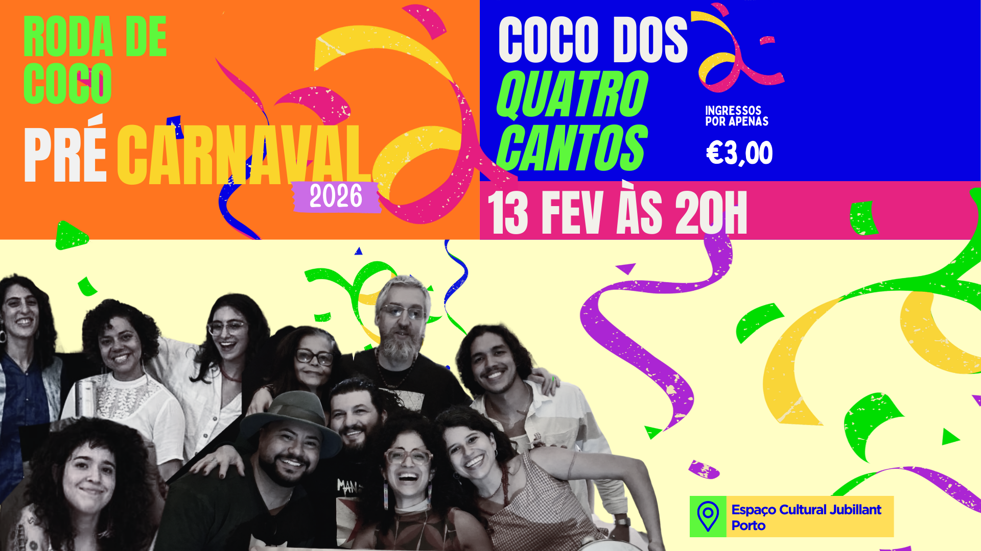 Roda de Coco Pré-Carnaval com Coco dos Quatro Cantos