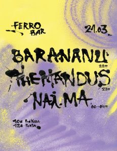 Barananu, Themandus e DJ Nai.Ma sobem ao palco do Ferro Bar
